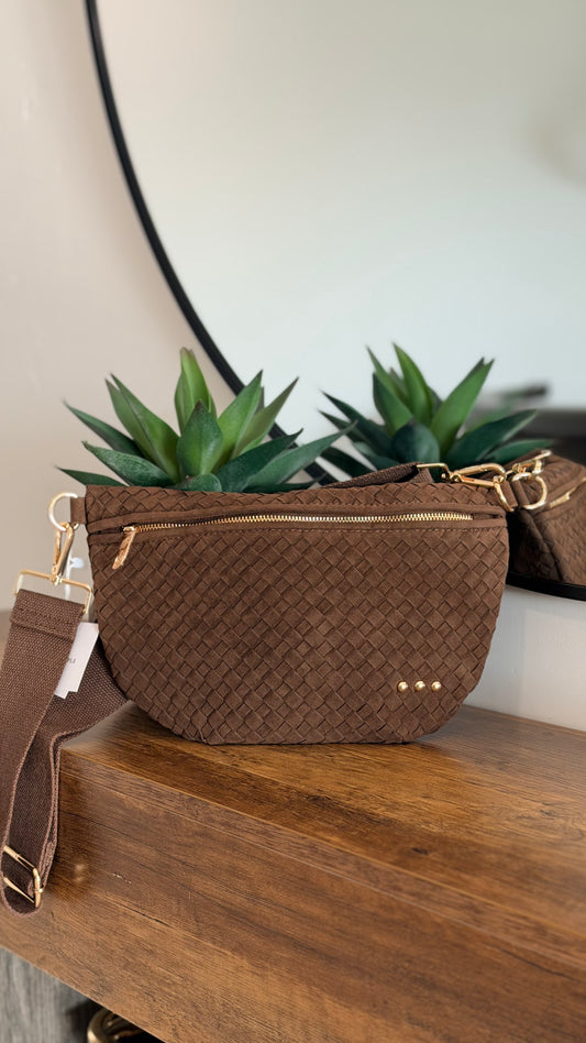 Suede Westlyn Woven Bum Bag