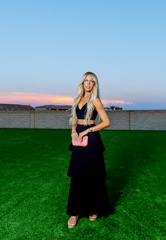 Sable Black Maxi Skirt