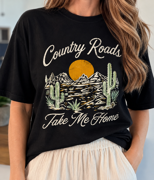 Country Road Graphic Top